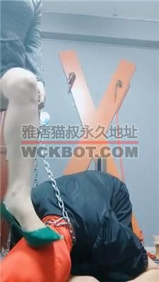 【东营天香百合】跪舔高跟/铁链拴狗/吃口水/嘴叼鞋 JS240402-4