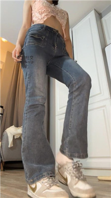 【伽萝】白袜运动鞋牛仔裤寸止    250113-9