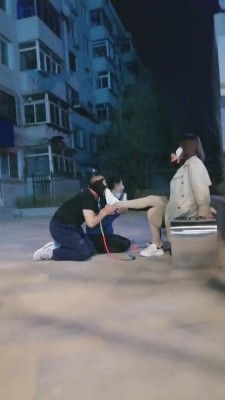 【傲柔】精彩-超强3S户外遛狗/群殴【完整版】 bf11210