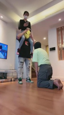 【暴力美学】骑肩脚耳光/库里丝腾空跳踩 bf11234