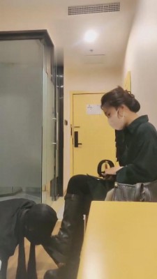 【情侣月儿】直播皮靴调-转胯 bf8635