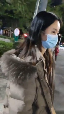 【梵高】黑色打底裤短靴路人踩踏 bf9065