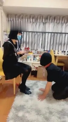 【东莞依主】过膝袜皮鞋重度踢裆 G-210710-13