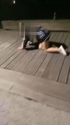 【雨琦】车模深夜户外遛狗 bf18640