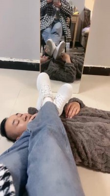 【惜沫】小白鞋白袜辱脚垫 bf21257