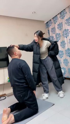 【麋鹿银儿】双素人S暴打爆踹废物狗 bf21332