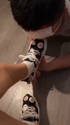 【柳叶枝】舔闻花鞋白棉袜/狗链遛狗 JS23062702