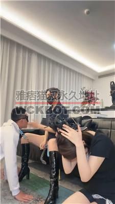 【妆主大大】情侣奴-头顶高跟/保鲜膜窒息/吮吸酸奶脚/奴下奴舔脚 bf39600